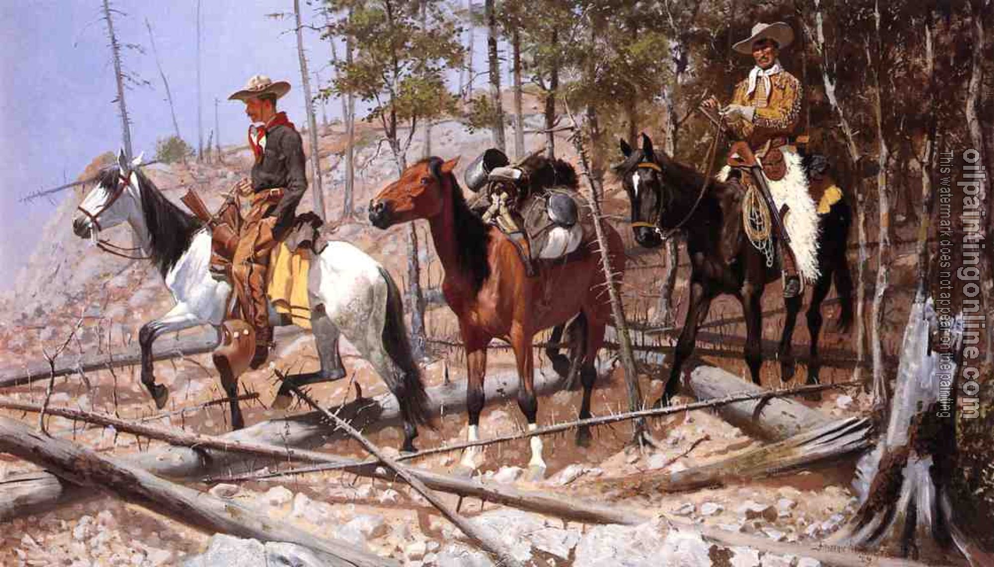 Frederic Remington - Prospecting for Cattle Range